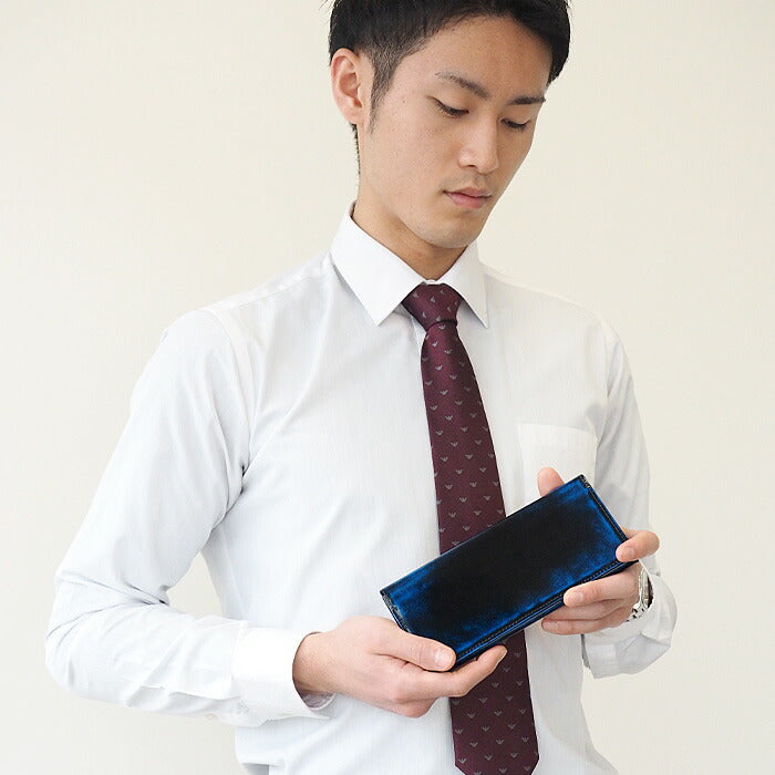 Leather Workshop PARLEY "Parley Classic" Wallet Long Wallet Premium (no coin purse) Royal Blue [PC-07PM-BLUE] 