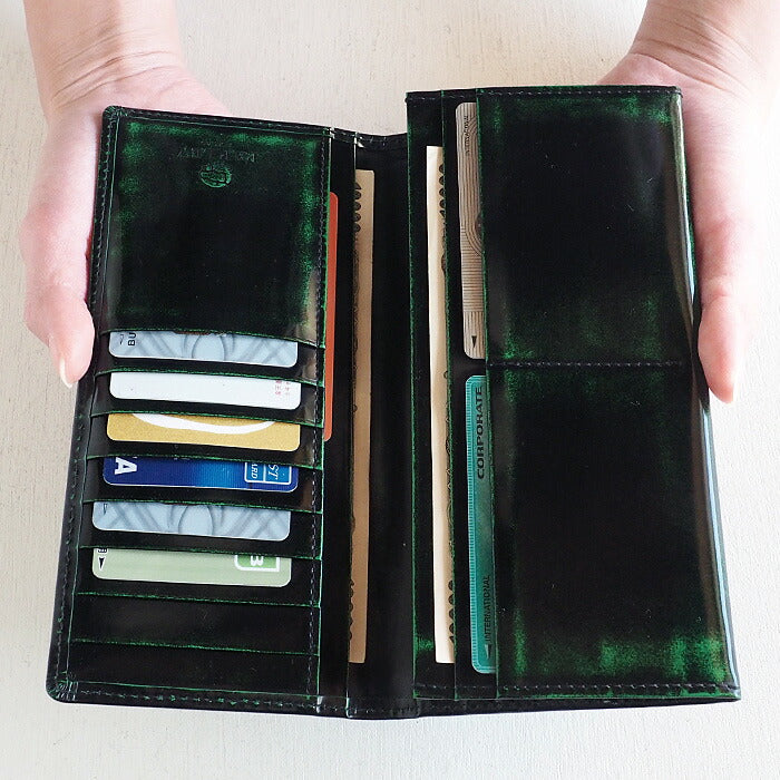 Leather Workshop PARLEY "Parley Classic" Wallet Long Wallet Premium (no coin purse) Georgia Green [PC-07PM-GRN] 