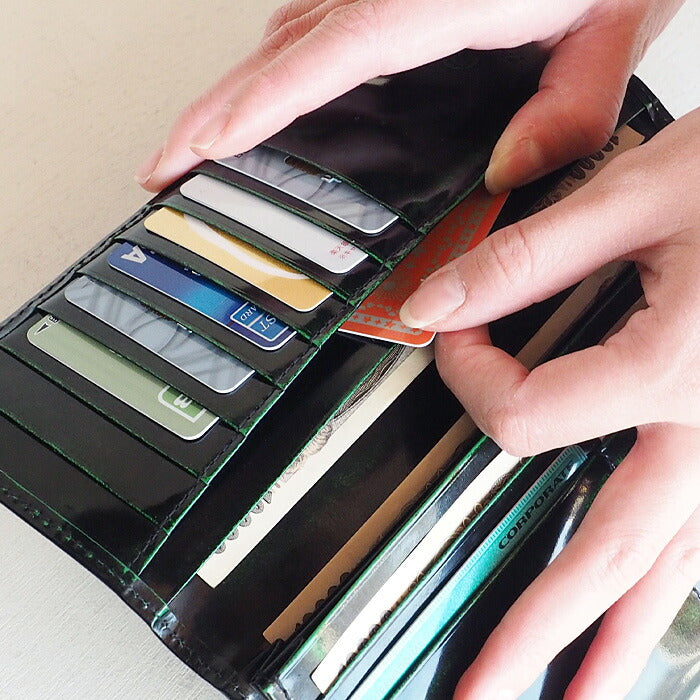 Leather Workshop PARLEY "Parley Classic" Wallet Long Wallet Premium (no coin purse) Georgia Green [PC-07PM-GRN] 