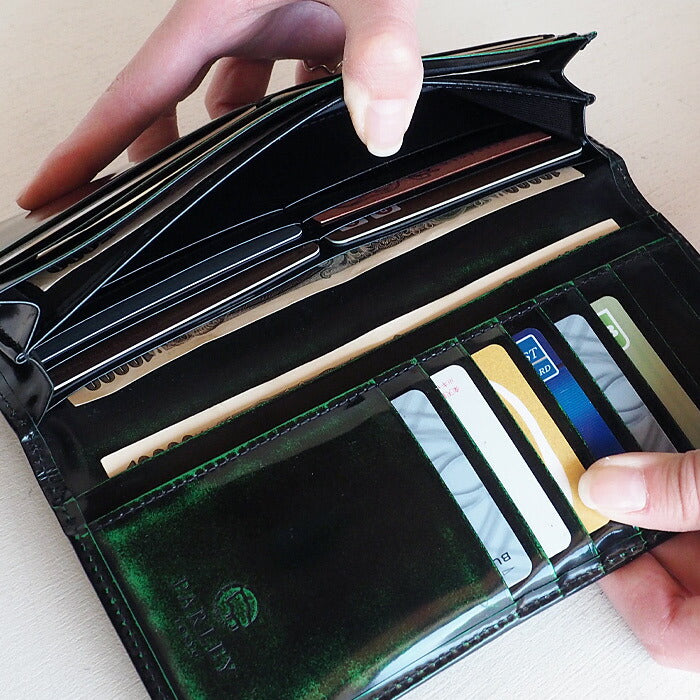 Leather Workshop PARLEY "Parley Classic" Wallet Long Wallet Premium (no coin purse) Georgia Green [PC-07PM-GRN] 