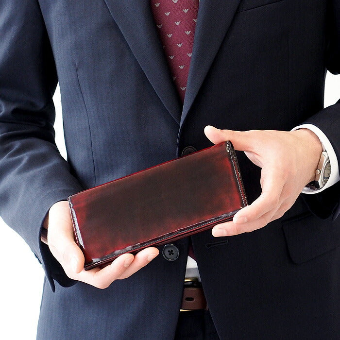 Leather Workshop PARLEY "Parley Classic" Wallet Long Wallet Premium (no coin purse) Raspberry Red [PC-07PM-RED] 