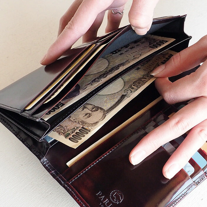 Leather Workshop PARLEY "Parley Classic" Wallet Long Wallet Premium (no coin purse) Raspberry Red [PC-07PM-RED] 