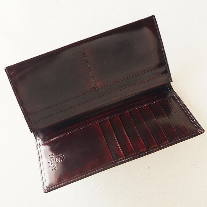 Leather Workshop PARLEY“Parley Classic”錢包長款錢包高級版（無零錢包）覆盆子紅 [PC-07PM-RED] 
