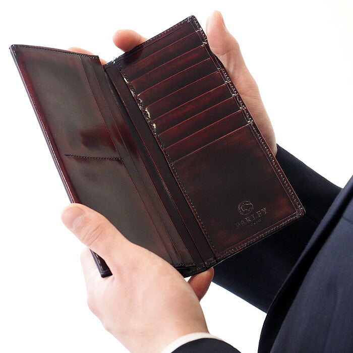 Leather Workshop PARLEY "Parley Classic" Wallet Long Wallet Premium (no coin purse) Raspberry Red [PC-07PM-RED] 