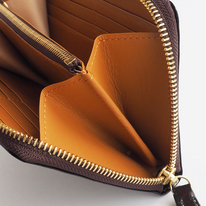 Leather Workshop PARLEY "Parley Classic" Wallet Long Wallet Round Zipper Raspberry Red [PC-13-RED] 