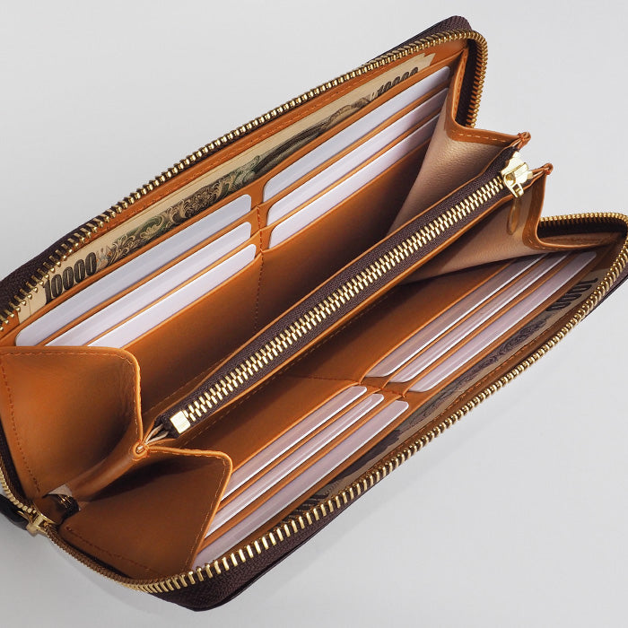 Leather Workshop PARLEY "Parley Classic" Wallet Long Wallet Round Zipper Raspberry Red [PC-13-RED] 