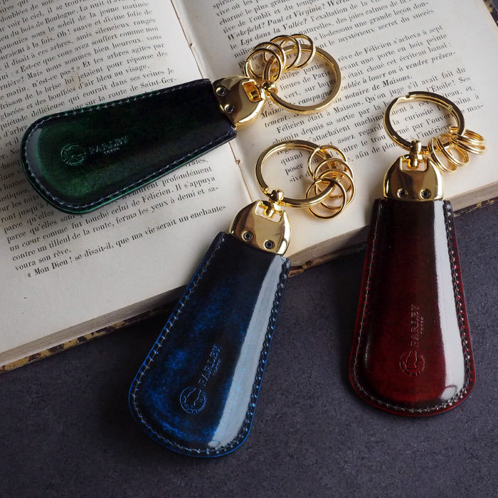 [3 colors] Leather Workshop PARLEY “Parley Classic” Shoehorn Keychain [PC-14] 