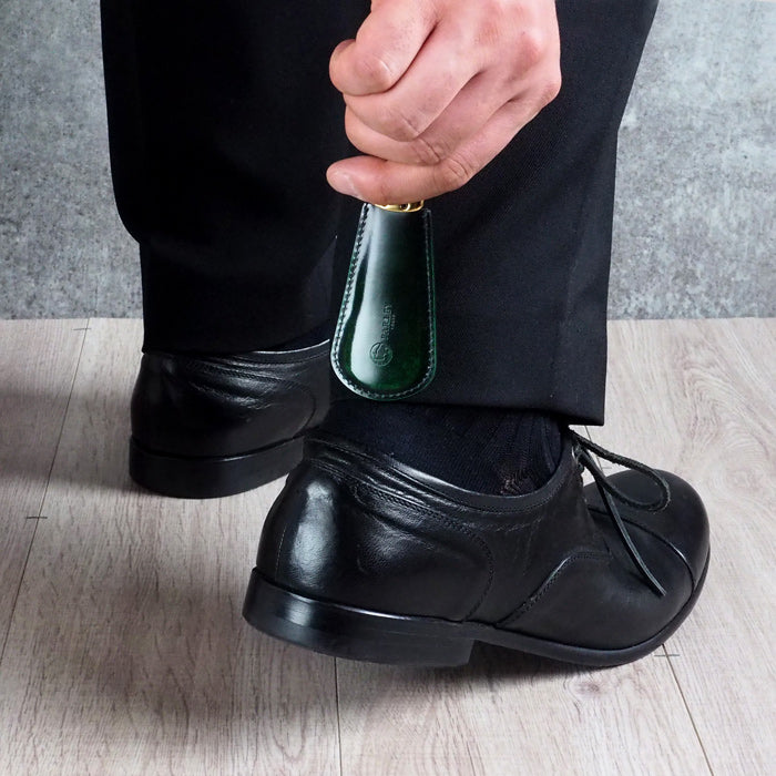 [3 colors] Leather Workshop PARLEY “Parley Classic” Shoehorn Keychain [PC-14] 