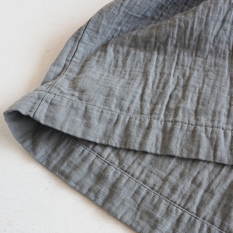 [2 colors] Gauze clothing studio garage Double gauze wide pants Ladies [PT-08]