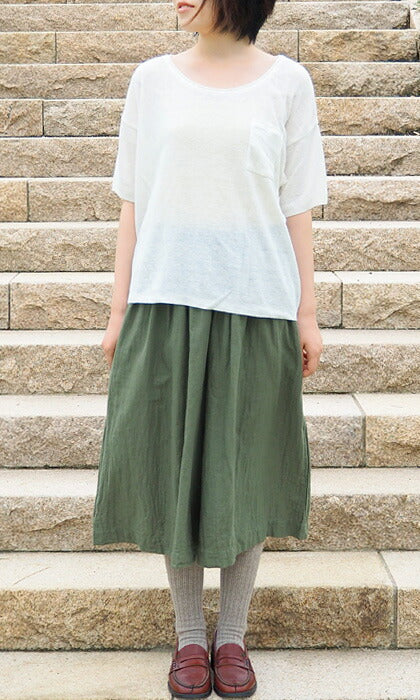 [All 28 colors] Gauze clothing studio garage (garage) double gauze gaucho pants ladies [PT-17] 