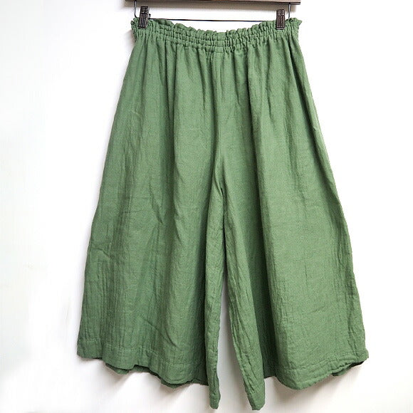 [All 28 colors] Gauze clothing studio garage (garage) double gauze gaucho pants ladies [PT-17] 