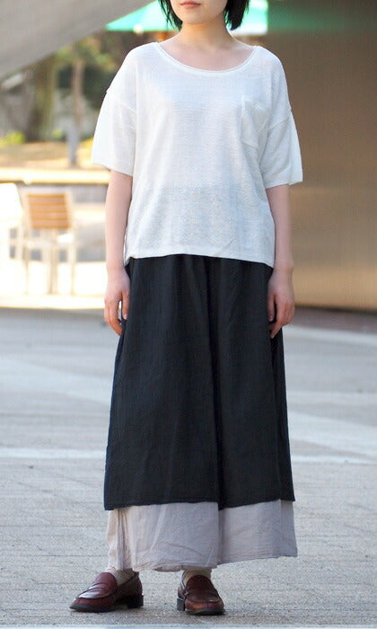 [Reversible] Gauze clothing studio garage (garage) single gauze 2 layers reversible yoga pants ladies [PT-23] 