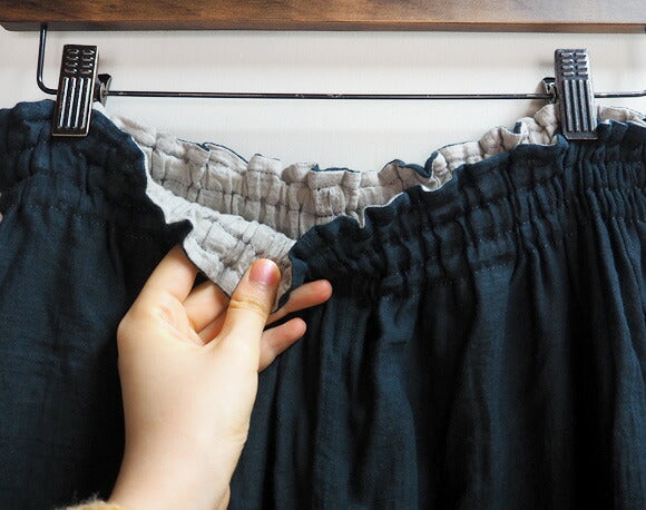 [Reversible] Gauze clothing studio garage (garage) single gauze 2 layers reversible yoga pants ladies [PT-23] 