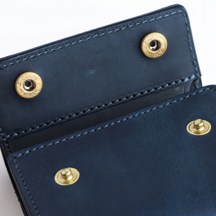 RE.ACT (リアクト) 大和藍染 三つ折りコンパクト財布 (小銭入れ付き) [RA2021-003AI-SOL]