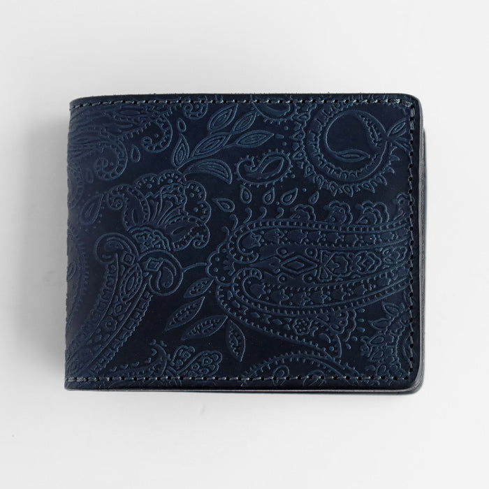 RE.ACT Yamato Aizome Bifold Wallet (with coin purse) Paisley [RA2021-006AI-PAI] 