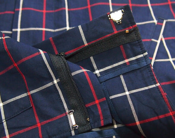 rolca on the notes Cotton stretch check tight skirt [RO-8263]