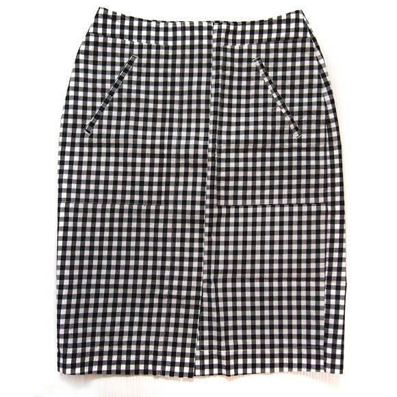rolca on the notes Cotton stretch check tight skirt [RO-8263]