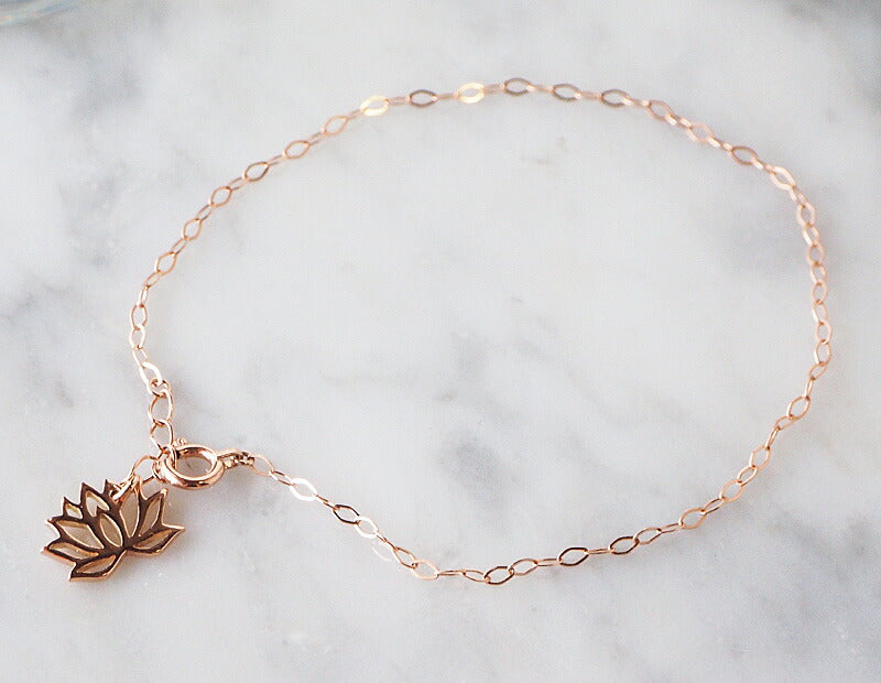 エス 和柄アクセサリー作家・三浦砂織 蓮ブレスレット 10金ピンクゴールド [S-Bh-10p]