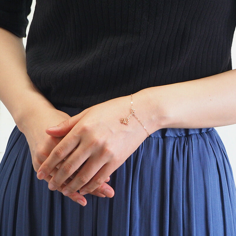 エス 和柄アクセサリー作家・三浦砂織 蓮ブレスレット 10金ピンクゴールド [S-Bh-10p]