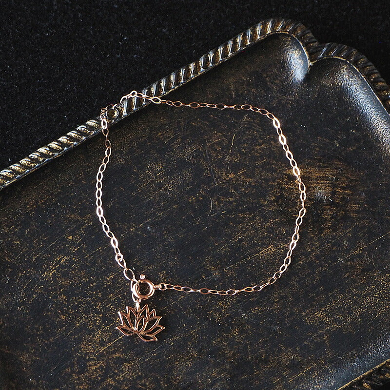 エス 和柄アクセサリー作家・三浦砂織 蓮ブレスレット 10金ピンクゴールド [S-Bh-10p]