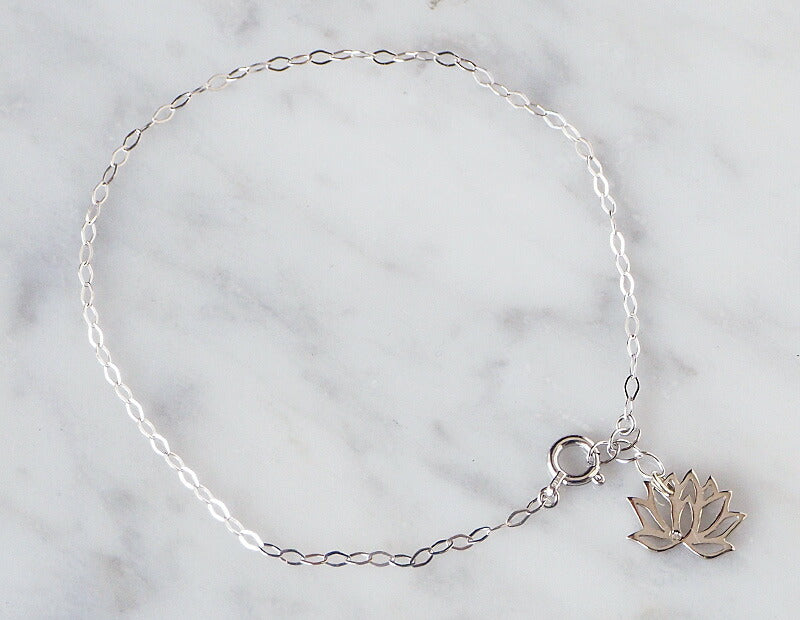 エス 和柄アクセサリー作家・三浦砂織 蓮ブレスレット 10金ホワイトゴールド [S-Bh-10w]