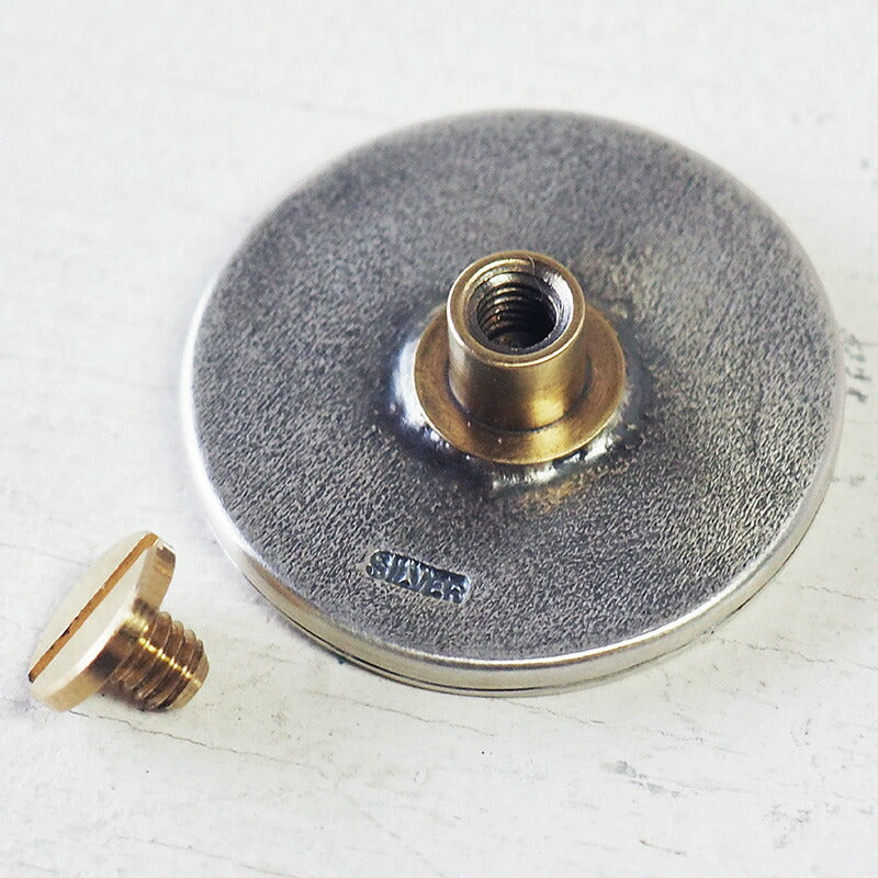 エス 和柄アクセサリー作家 三浦砂織 文鳥×紅葉 オーバーレイ シルバーコンチョ [S-CO-06]