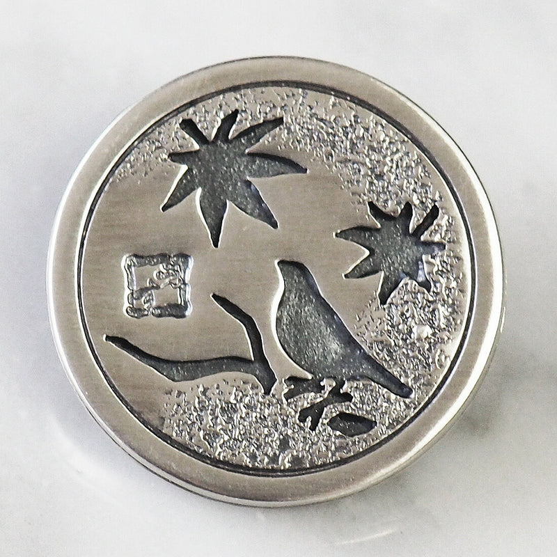 エス 和柄アクセサリー作家 三浦砂織 文鳥×紅葉 オーバーレイ シルバーコンチョ [S-CO-06]