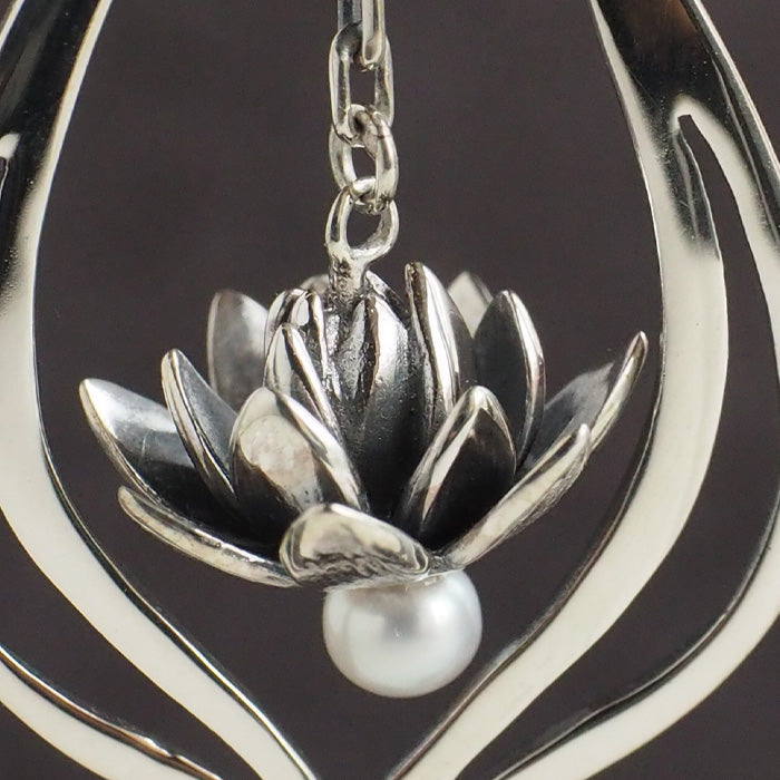 S lotus earrings silver 925 both ears set [S-PH-02] 