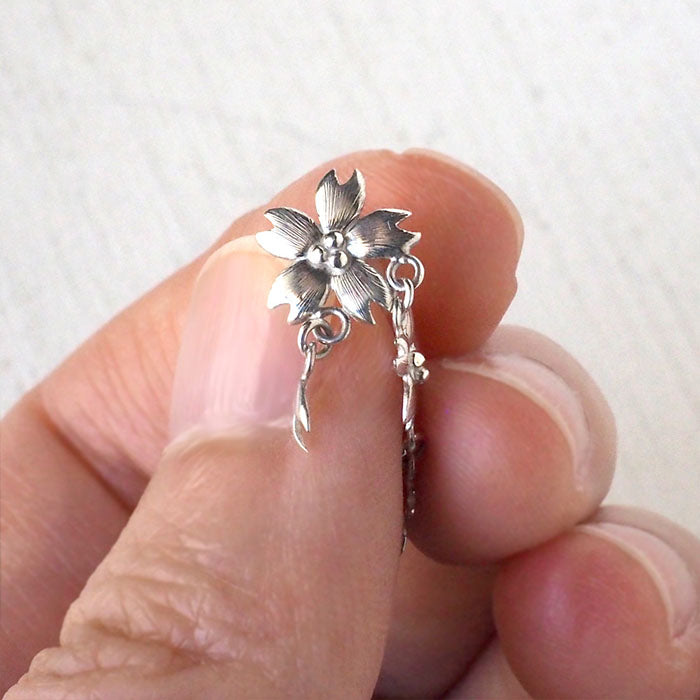 S Cherry Blossom Earrings Two Sakura Type Silver 2 Piece Set [S-PS-2] 