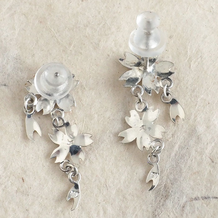 S Cherry Blossom Earrings Two Sakura Type Silver 2 Piece Set [S-PS-2] 