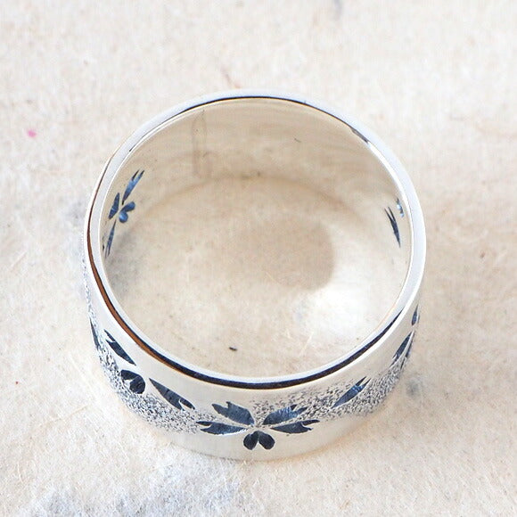 S Kasumi Sakura Openwork Flat Ring 銀 10mm [SR-S11] 