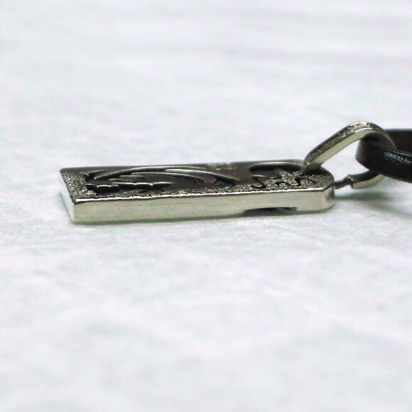 [Choose from 28 colors of leather! ] S Tsukimi Rabbit Necklace Pendant Top Silver [ST-05] 