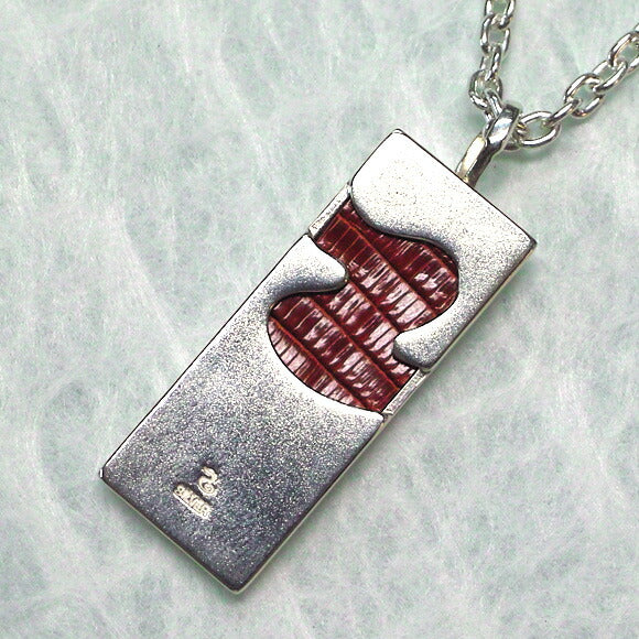 [Choose from 28 colors of leather! ] S Ryuren Pendant top (with chain) Silver [S-Th-01] 