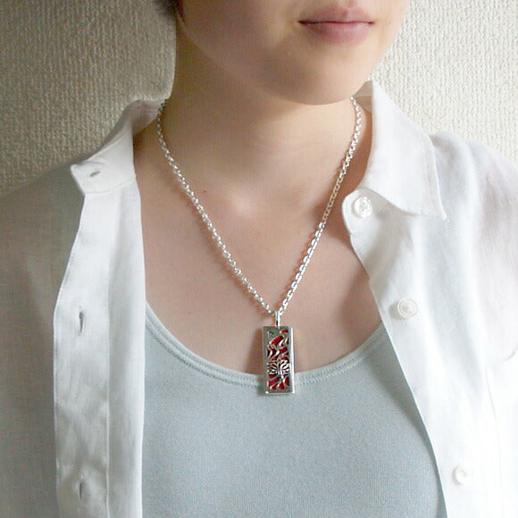 [Choose from 28 colors of leather! ] S Ryuren Pendant top (with chain) Silver [S-Th-01] 