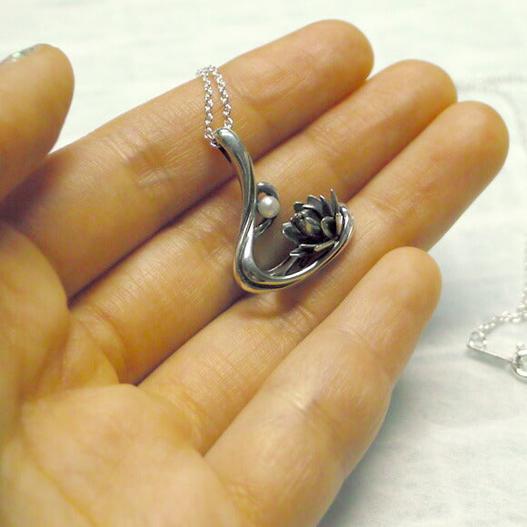 S Ryuren Necklace Silver Pearl [S-Th-02] 