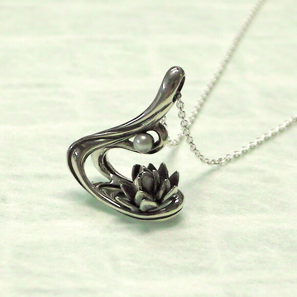 S Ryuren Necklace Silver Pearl [S-Th-02] 