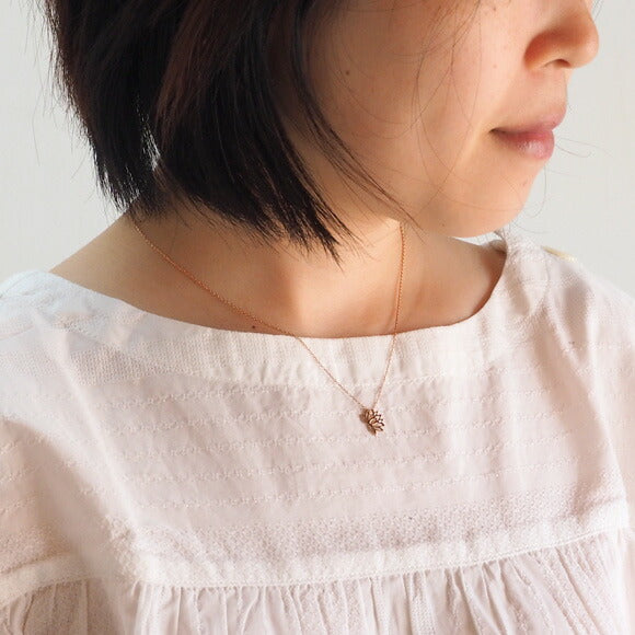 S lotus necklace 10k pink gold [S-Th-10p] 