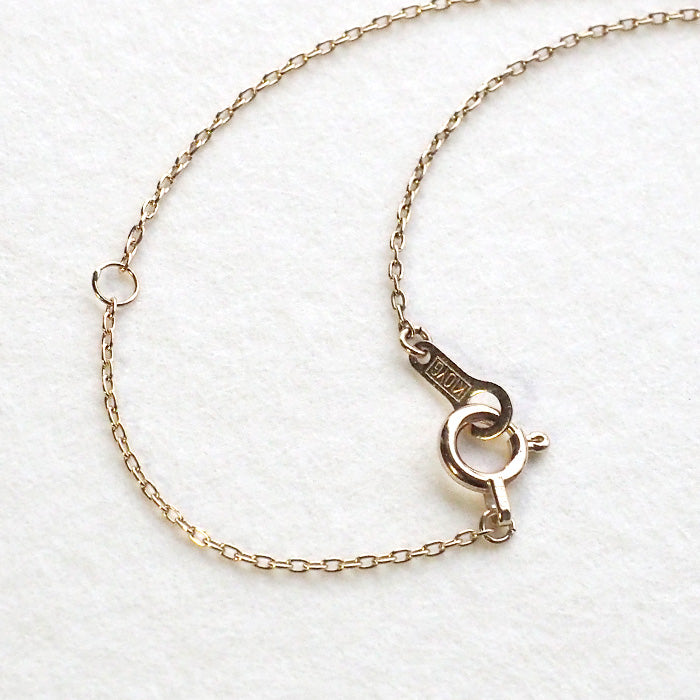 S lotus necklace 10k yellow gold [S-Th-10y]