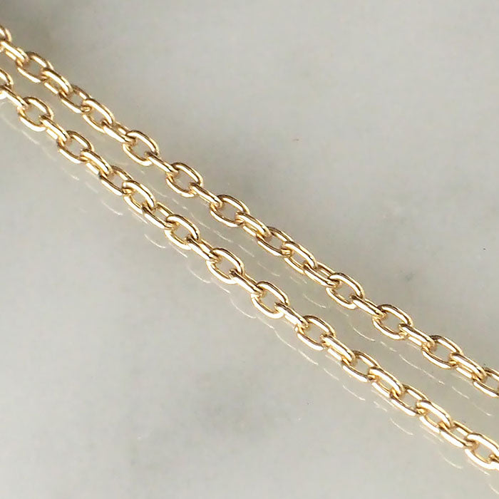 S lotus necklace 10k yellow gold [S-Th-10y]