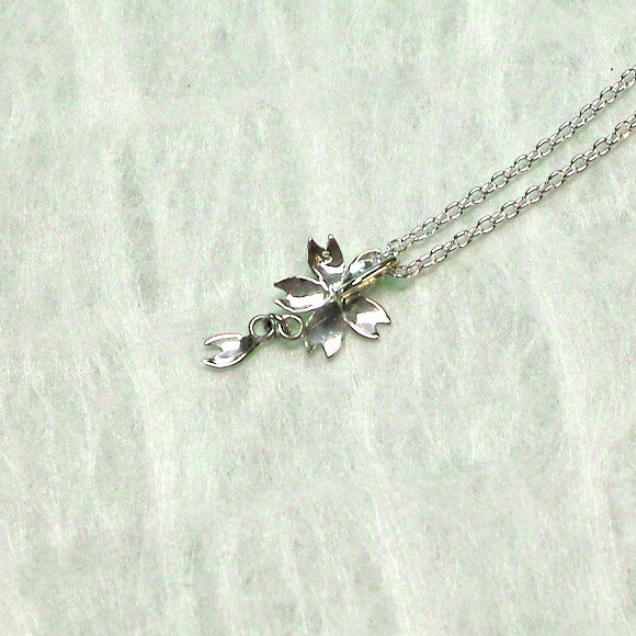 S Cherry blossom necklace One cherry blossom type Silver [S-TS-01] 