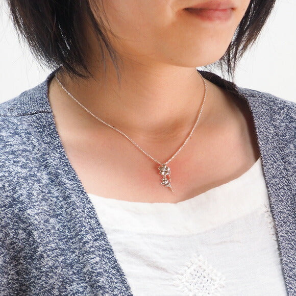 S Cherry Blossom Necklace Sakura Two Type Silver [S-TS-02] 