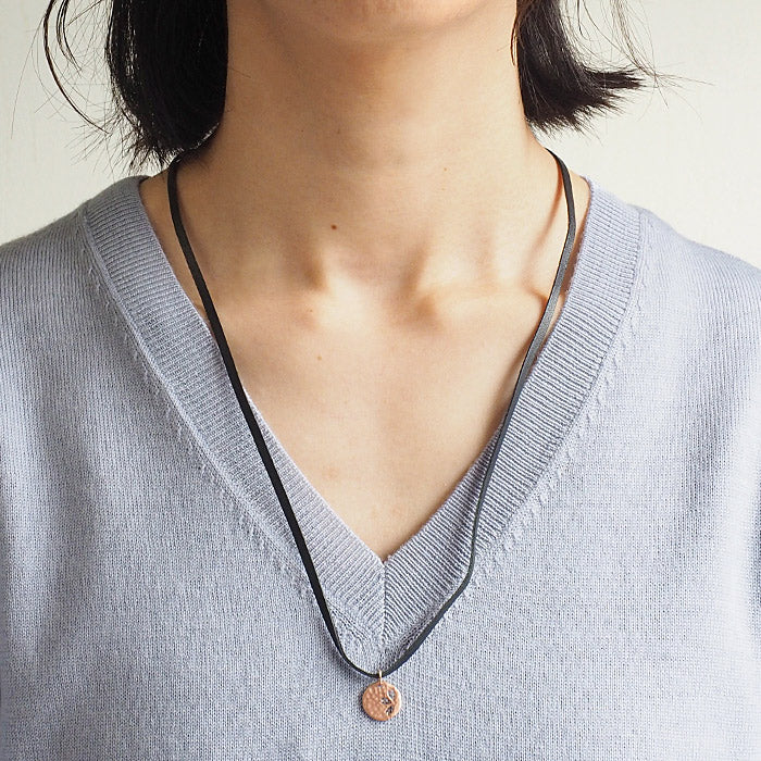 S Sakura Coin Necklace Reversible 10K Yellow Gold Pink Gold Ladies [S-Tsc-10] 