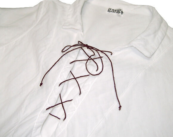 [All 27 colors] Gauze clothing studio garage (garage) double gauze shoelace dress 6/4 sleeve ladies [SK-03] 