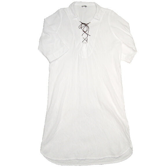 [All 27 colors] Gauze clothing studio garage (garage) double gauze shoelace dress 6/4 sleeve ladies [SK-03] 