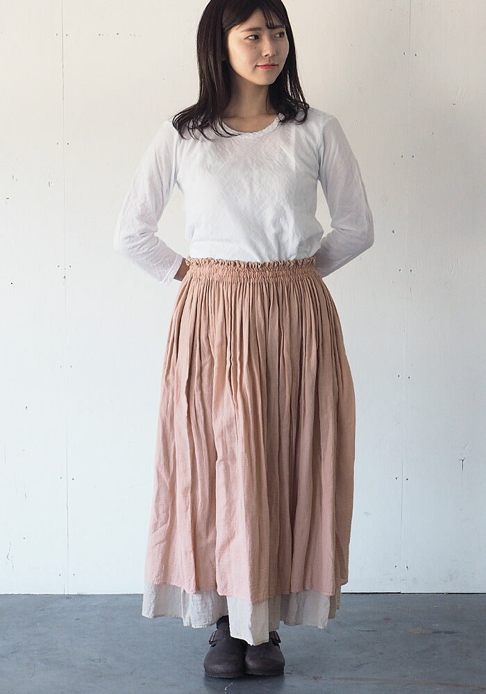 ガーゼ服工房garage（ガラージ）シングルガーゼ2枚重ね リバーシブルスカート [SK-13]