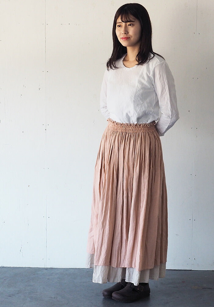 ガーゼ服工房garage（ガラージ）シングルガーゼ2枚重ね リバーシブルスカート [SK-13]