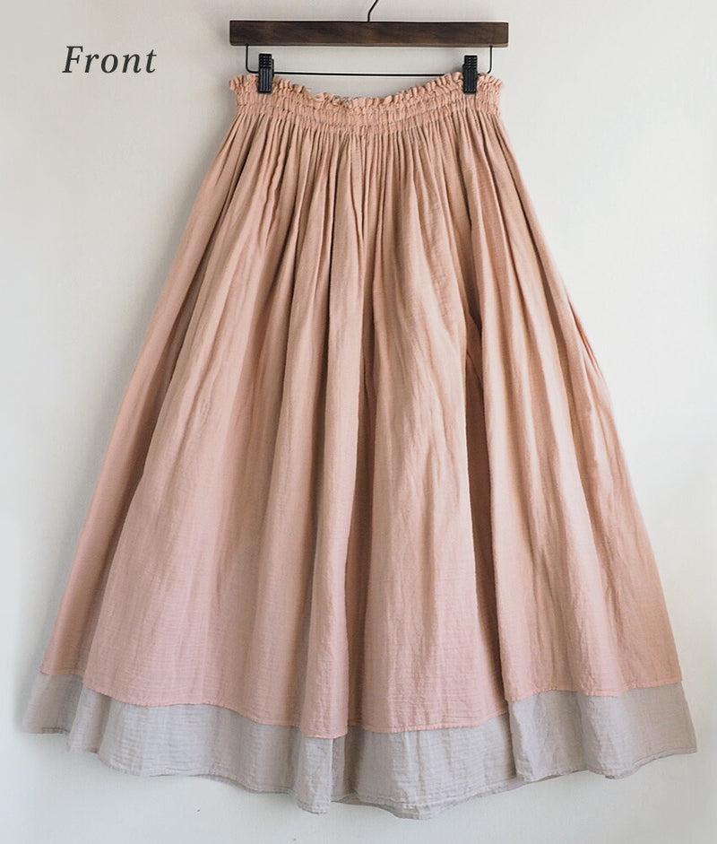 ガーゼ服工房garage（ガラージ）シングルガーゼ2枚重ね リバーシブルスカート [SK-13]