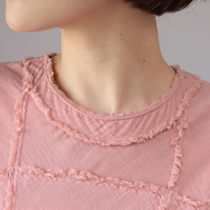 【全32色】 ガーゼ服 工房 garage (ガラージ) ダブルガーゼ ルームワンピース 5分袖 [SK-22-5S]