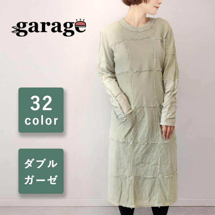 [32 colors in total] Gauze clothes Studio Garage Double Gauze Room Dress Long Long [SK-22-LL] Ladies