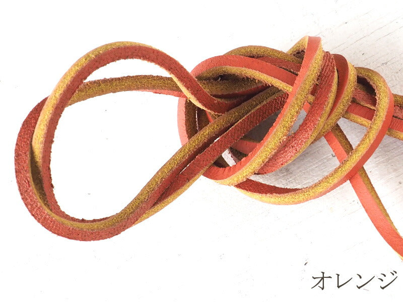 [Sold in units of 1/5 colors/can be extended up to 4m] IMPROVE MYSELF leather shoelaces (cowhide shoelaces)/3mm square casual color [IM-SL02] 